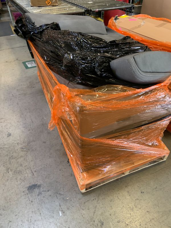 Photo 1 of Signature Design by Ashley Next-Gen DuraPella Power Reclining Sofa, USB, Extended Ottoman, Water Repellent Faux Leather, 80" W x 42" D x 42" H, Slate Gray