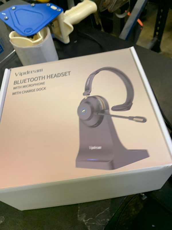 Photo 1 of Vipdream Wireless Headset with Microphone for Work, Bluetooth 5.3 Computer Headset for Laptop, 45 Hours Battery Life & Mute Button, Headset with Mic for PC, iPhone, Zoom, Skype, Office & Home
