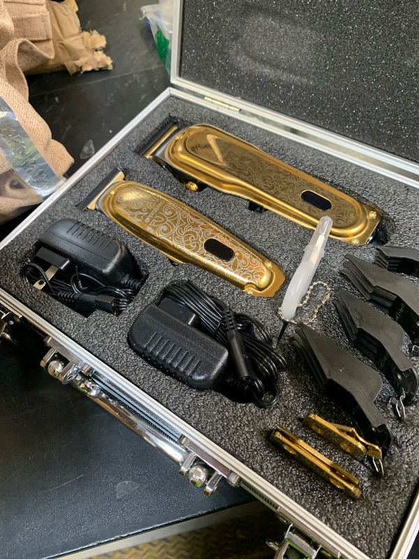 Photo 1 of XPERSIS PRO Cordless Hair Clipper + Hair Trimmer for Mens and Barbers +Shaver with Sharp Blades, Cord/Cordless Electric Razor for Mens Gold (used)