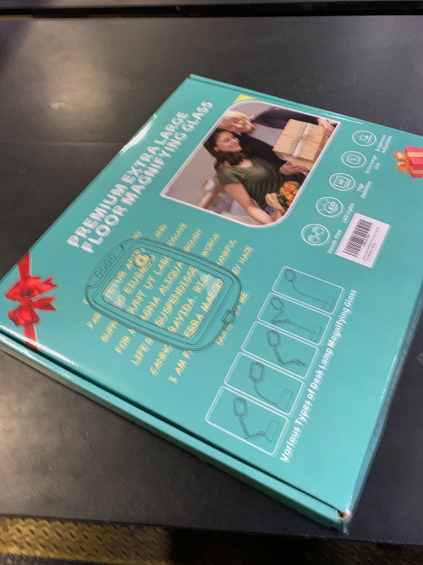 Photo 1 of 30X 10X Extra Large Floor Magnifying Glass with Light and Stand,60 LED Flexible Gooseneck Floor Magnifying Lamp with 5 Color Modes, 2-in-1 Lighted Magnifiers for Close Work, Sewing,Crafts, Painting