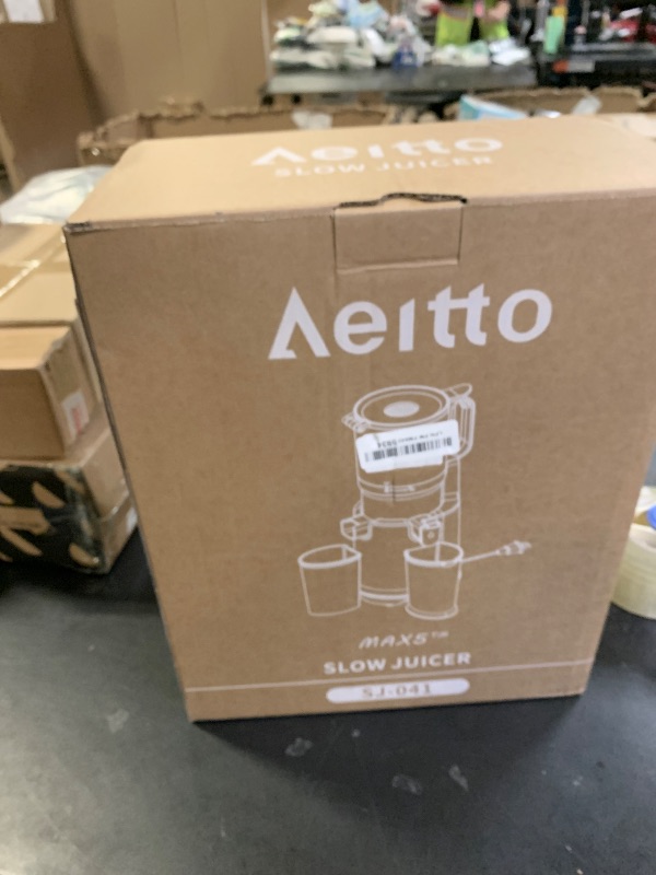 Photo 1 of Aeitto Cold Press Juicer, 5.3" Extra Large Feed Chute, Masticating Juicer Machines, Fit Whole Vegetables & Fruits, Professional Juice Maker,Self Feeding, High Juice Yield, Easy to Clean 