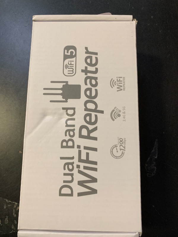 Photo 1 of 105-Device Compatible WiFi Extender Signal Booster, WiFi Extender, 12880 Sq.Ft Long Range, Dual Band 5GHz/2.4GHz 1200Mbps, Simple Installation for Home & Outdoor