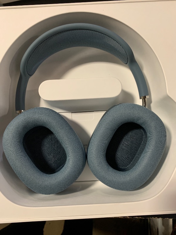 Photo 1 of Apple AirPods Max Wireless Over-Ear Headphones, Pro-Level Active Noise Cancellation, Transparency Mode, Personalized Spatial Audio, USB-C Charging, Bluetooth Headphones for iPhone - Blue