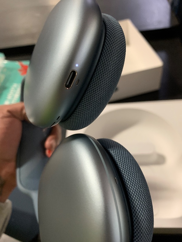 Photo 1 of Apple AirPods Max Wireless Over-Ear Headphones, Pro-Level Active Noise Cancellation, Transparency Mode, Personalized Spatial Audio, USB-C Charging, Bluetooth Headphones for iPhone - Blue