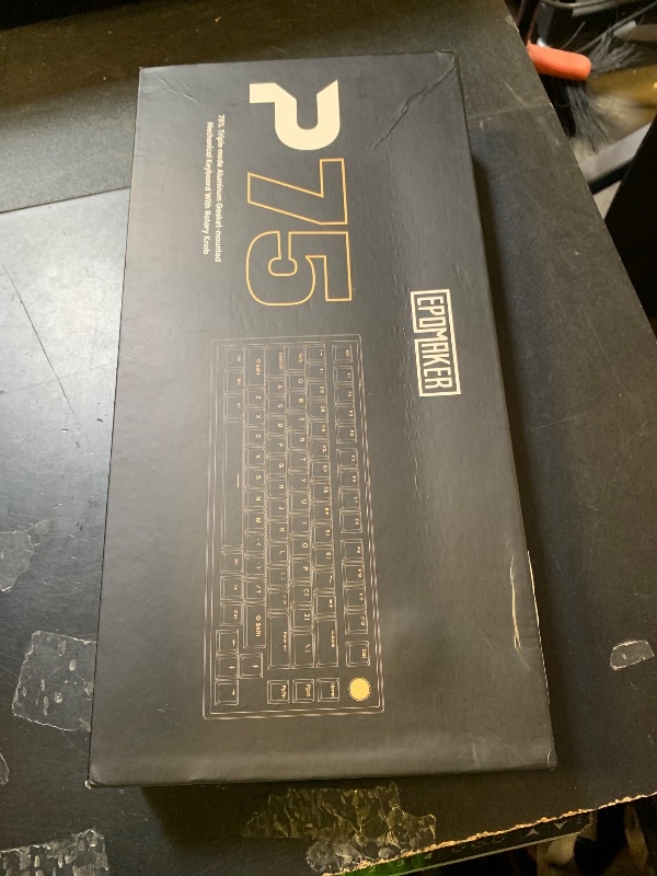 Photo 1 of EPOMAKER P75 Wireless Aluminum Mechanical Keyboard, Bluetooth 5.0/2.4GHz/USB-C Hot Swappable Custom Keyboard, Gasket Structure, RGB Backlit, for PC/Tablet/PS/Xbox (Silver, Wisteria Tactile Switch)