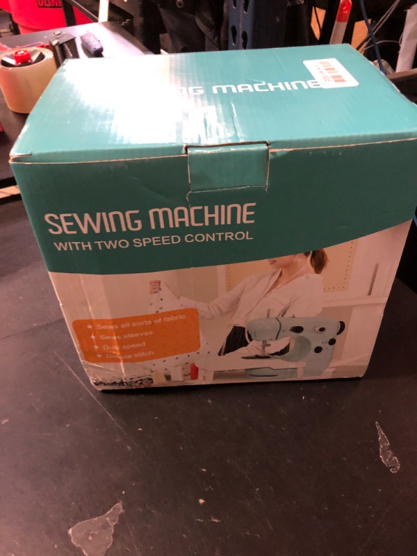 Photo 1 of Sewing Machine, Mini Sewing Machine for Beginner with Eco-Friendly Material, Dual Speed Portable Sewing Machines with Extension Table, Light - Easy to Use, Best Gift for Kids and Women