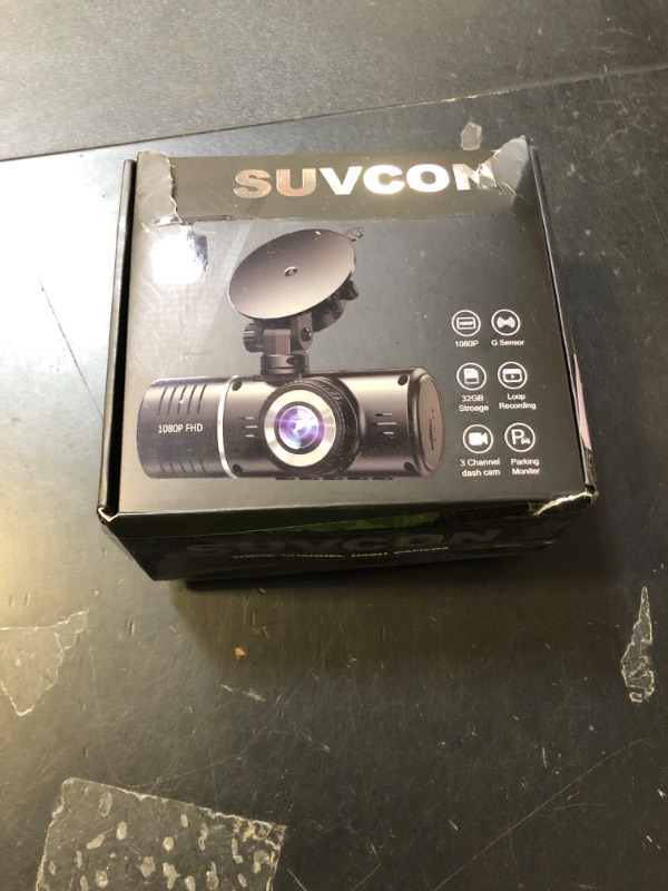 Photo 1 of Dash Cam Front and Rear, 1080P Dash Camera for Cars, 3 Channel Car Camera Front Rear and Inside with 32GB Card, Loop Recording, Night Vision, HDR, 24Hr Parking, G-Sensor