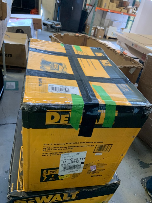 Photo 1 of DEWALT Benchtop Planer, 15-Amp, 12-1/2-Inch, 3-Knife Cutter, 20,000 RPM, Corded (DW734)