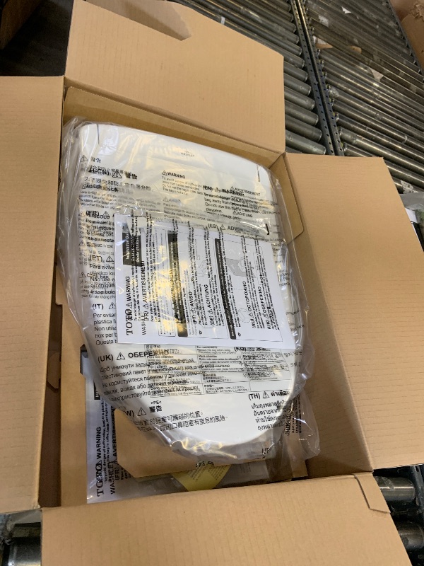 Photo 1 of TOTO WASHLET S5 Electronic Bidet Toilet Seat with Instantaneous Water Heating, PREMIST and EWATER+ Wand Cleaning, Elongated, Cotton White - SW3446#01