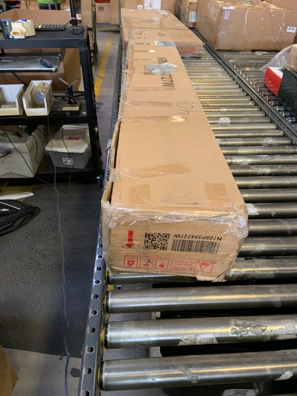 Photo 1 of Merax Modern King Size Wood Platform Bed with Headboard, Mid-Century Floor Upholstered Bed Frame/No Box Spring Needed/Easy Assembly, Beige+ Nutural