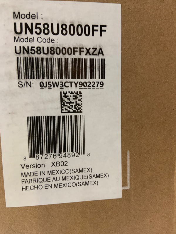 Photo 1 of Samsung 58-Inch Class Crystal UHD U8000F 4K Smart TV (2025 Model) Endless Free Content, Crystal Processor 4K, MetalStream Design, Knox Security, Alexa Built-in
