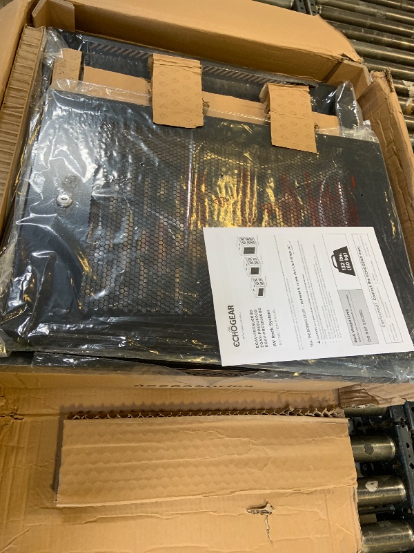 Photo 1 of ECHOGEAR 9U Network Rack - Enclosed Wall Mount Rack Kit Includes 2X 1U Shelves, Pre-Mounted Fan, Lockable Door & Hardware - 600mm Depth Fits All Your AV Gear