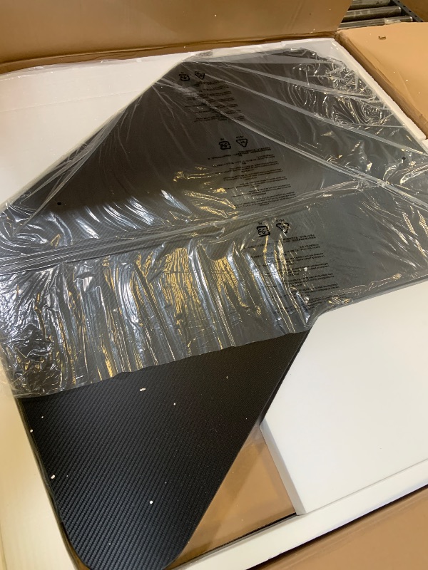 Photo 1 of Klobel 72" Standing Gaming Desk with Dual Motor, Wing-Shaped Computer Desk with Full Coverage Mouse Pad, Electric Height Adjustable Standing Desk with RGB LED Lights and Slot Design Shelves