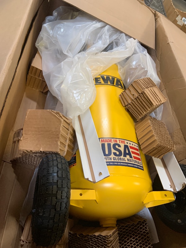 Photo 1 of DEWALT 27 Gallon Vertical Air Compressor, Portable 1.7 HP, Oil-Free, Low Volt Easy Start Motor, 78 dBA, 5.1 SCFM at 90 PSI, 6.8 SCFM at 40 PSI