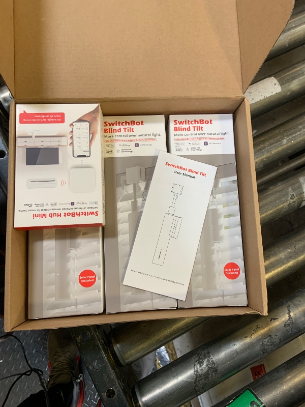 Photo 1 of SwitchBot Smart Electric Motorized Blinds Kit - 3Pack with 2.4G WiFi Remote Control, Solar Powered, Compatible with Alexa, Google Home and Siri, Light Sensing Control, Unlimited Group Control