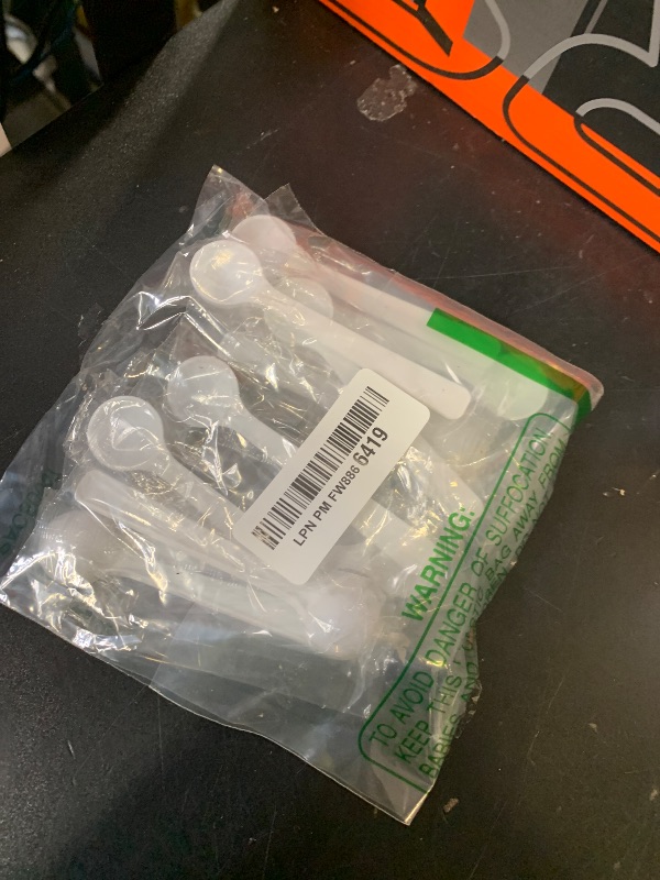 Photo 1 of 10-Piece Food Grade Long Handle Nontoxic Reusable Plastic Measuring Spoon Coffee Teaspoon Milk Powder Spoon Kitchen Spoons (1 g Measuring)