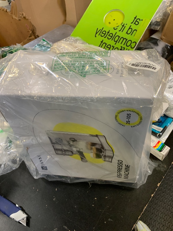 Photo 1 of **INCOMPLETE** JZ.CAFE Espresso Machine 20 Bar, Compact Espresso Maker, Stainless Steel Expresso Coffee Machines with Steam Milk Frother & 34oz Removable Water Tank for Home, Cappuccino Machine, Great Gift