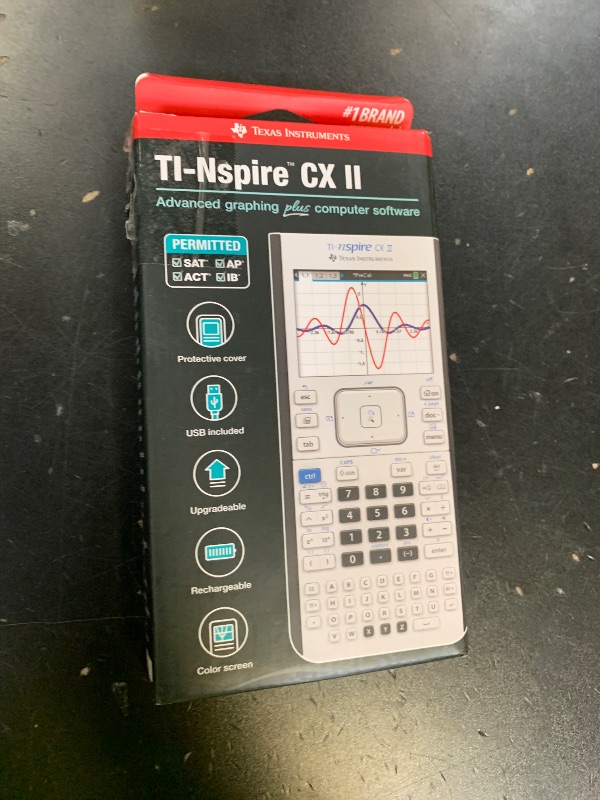 Photo 1 of **INCOMPLETE** Texas Instruments TI-Nspire CX II Color Graphing Calculator with Student Software (PC/Mac) White 3.54 x 7.48