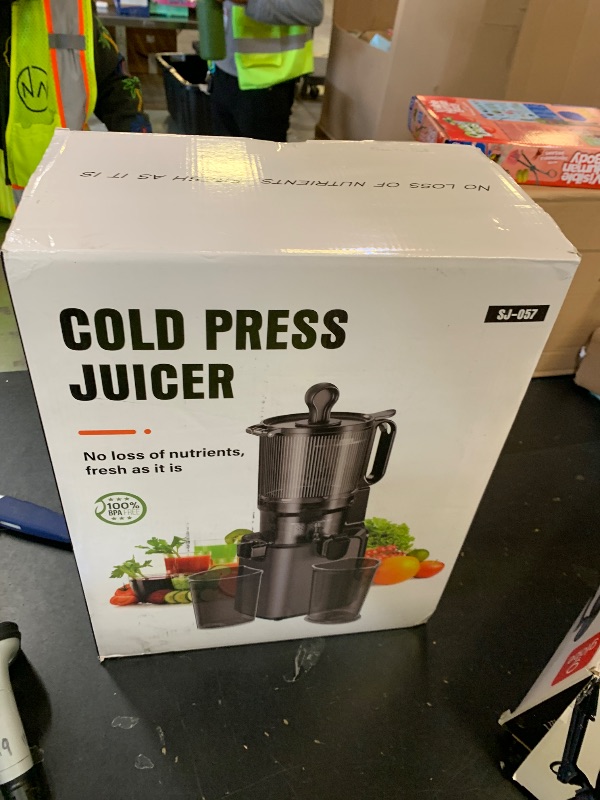 Photo 1 of Juicer Machines with 5.8" Large Feed Chute, Cold Press Juicer for Whole Vegetables and Fruits 400W, Slow Masticating juicer Easy to Clean Juice Extractor Machine High Juice Yield