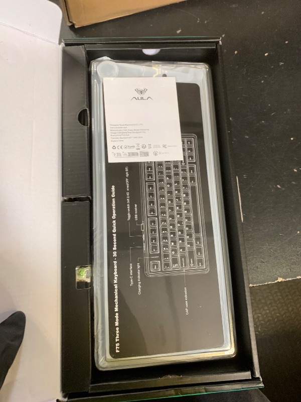 Photo 1 of AULA F75 Pro Wireless Mechanical Keyboard,75% Hot Swappable Custom Keyboard with Knob,RGB Backlit,Pre-lubed Reaper Switches,Side Printed PBT Keycaps,2.4GHz/USB-C/BT5.0 Mechanical Gaming Keyboards