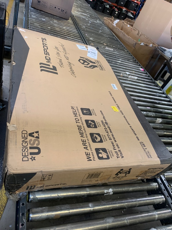 Photo 1 of MD Sports Table Tennis Set, Regulation Ping Pong Table with Net, Paddles and Balls (8 Pieces) - Blue and White