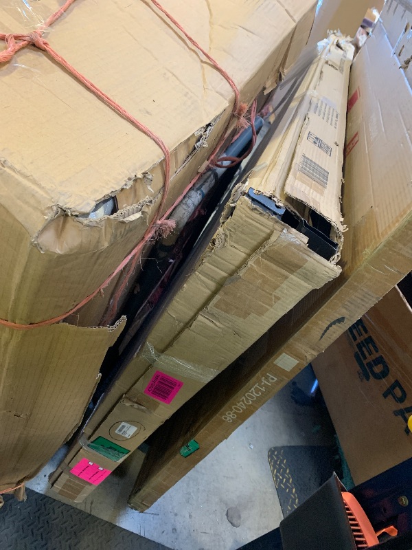 Photo 1 of Hodedah Complete Metal Platform Bed with Headboard and Footboard in Queen Size