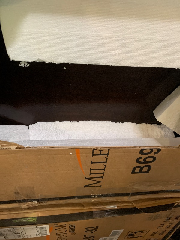 Photo 1 of Signature Design by Ashley Porter Classic 2 Drawer Nightstand with Dovetail and Ball-bearing Construction, 29.88" Tall, Dark Brown