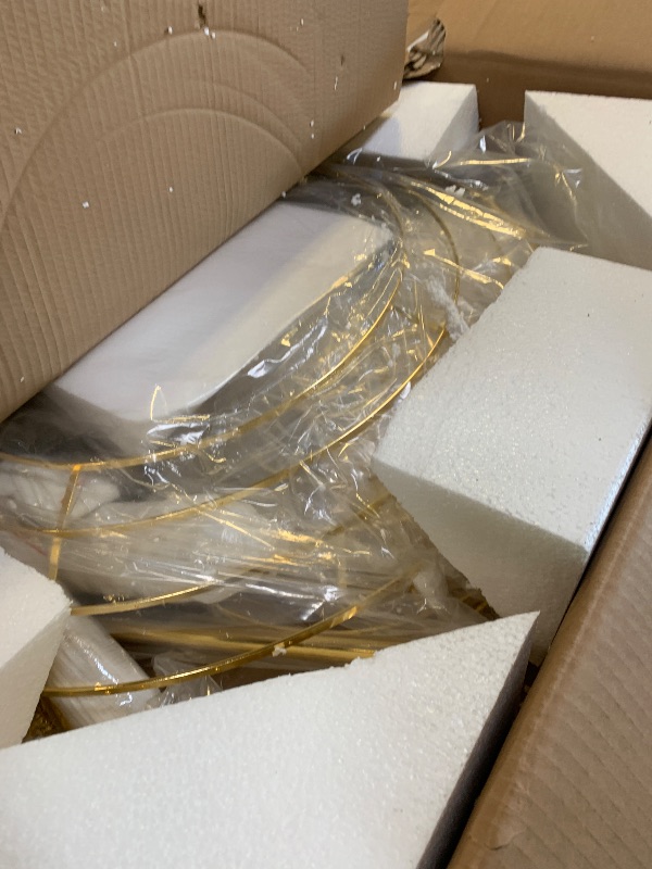 Photo 1 of DUNFIZZ 19-Lights High Ceiling Chandelier Modern Gold Crystal Chandeliers Large Foyer Chandelier Fixtures for Staircase Living Room Hallway Entryway (H47 x W31.5)