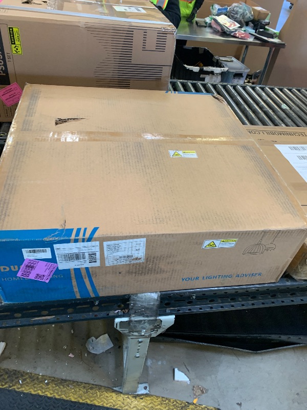 Photo 1 of DUNFIZZ 19-Lights High Ceiling Chandelier Modern Gold Crystal Chandeliers Large Foyer Chandelier Fixtures for Staircase Living Room Hallway Entryway (H47 x W31.5)