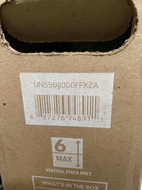 Photo 1 of Samsung 55-Inch Class Crystal UHD U8000F 4K Smart TV (2025 Model) Endless Free Content, Crystal Processor 4K, MetalStream Design, Knox Security, Compatible with Alexa PARTS ONLY MAJOR DAMAGE 