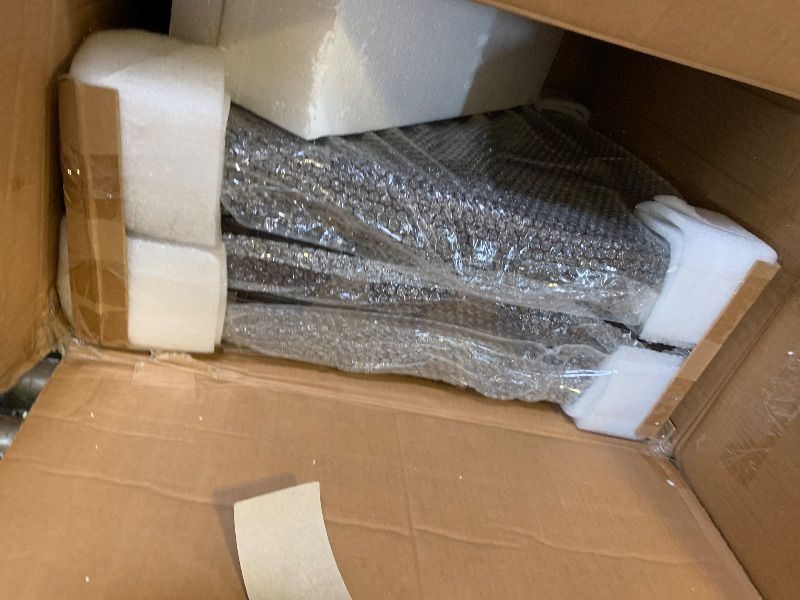 Photo 1 of **1 PIECE ONLY** WAROOM Outdoor Chaise Lounge Chair for Outside Patio Furniture Wicker Recliner Black Rattan Sunbathing Lounger Adjustable Backrest Pool Reclining Chair, Khaki Cushion