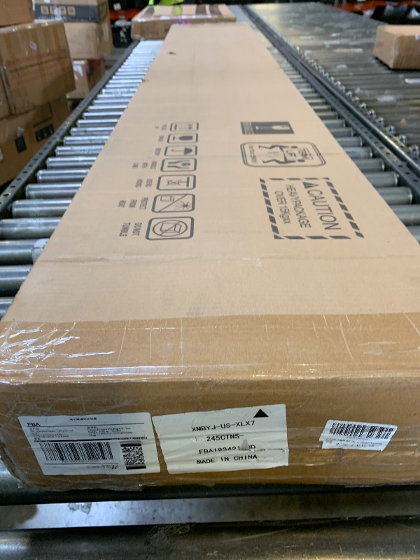 Photo 1 of ROYMELO 36x84 Inch Glass Sliding Barn Door Slab and 6.6ft Hardware Kit Included, 5 Frosted Glass, LVL Wood Panel Covered with White Water-Proof Scratch-Proof PVC Surface, Simple DIY Assembly