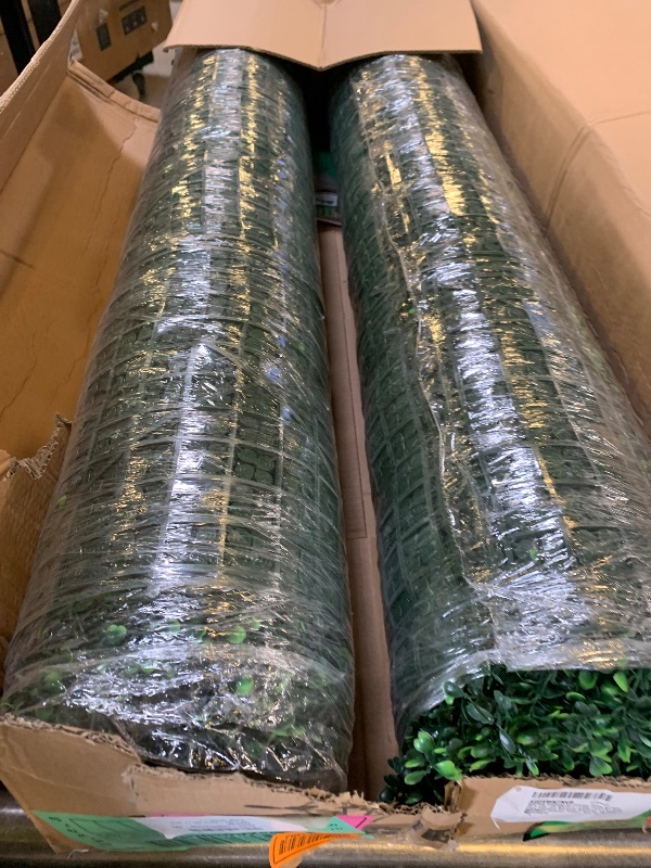 Photo 1 of DOPGIB Artificial Ivy Privacy Fence Screen: 72"x 144" (72 SQFT) 4-Layer Leaf UV-Anti Faux Greenery Boxwood Backdrop Ivy Vine Leaf Panels for Outdoor, Indoor, Garden, Backyard and Decor