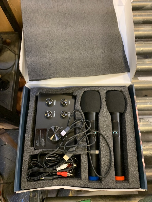 Photo 1 of FEKTIK Wireless Karaoke Microphone System, Dual Handheld Wireless Microphones for Smart TV, Speaker & Amplifier, HDMI/AUX in/Out, 100FT, Dynamic Microphonefor Home Karaoke, Singing, Church & Wedding