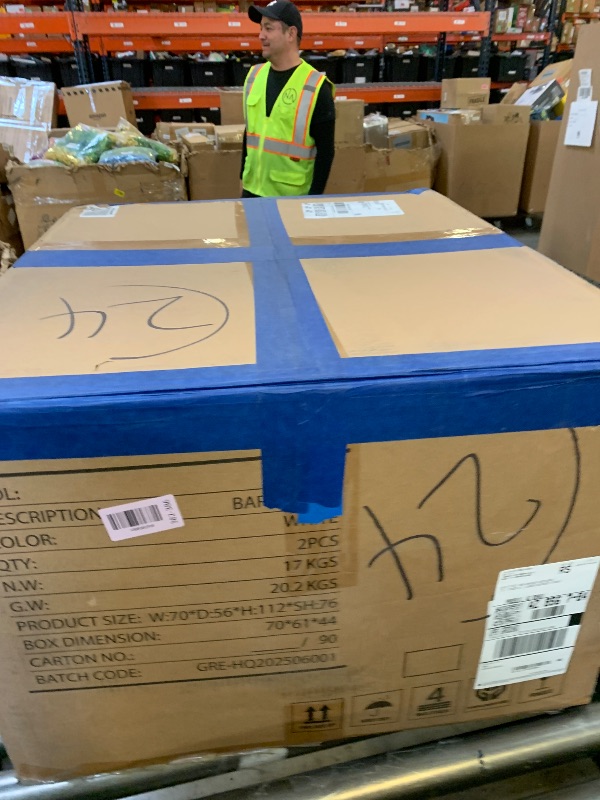 Photo 1 of GREHOME Swivel Bar Stools Set of 2, Ergonomic Backrest, Linen Fabric Upholstered Bar Stools with Chrome Plated Metal Feet for Kitchen Island (Beige-PU, 30 inch)