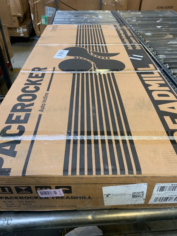 Photo 1 of PACEROCKER Walking Pad Treadmill - 12% 9-Level Auto Incline System - 450 lbs Heavy Duty Capacity (204.1 kg) - Bluetooth Speaker - LED Display - Under Desk Design - 5 MPH (8 km/h)