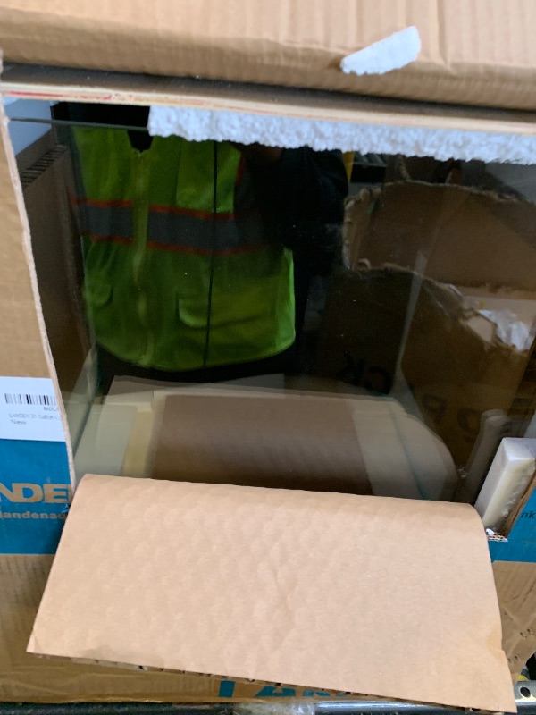 Photo 1 of LANDEN 31 Gallon Cube Rimless Low Iron Aquarium Fish Tank,19.7" L × 19.7" W × 19.7" H (50cm x 50cm x50cm) 8mm Thickness with Nano Foam Leveling Mat Included