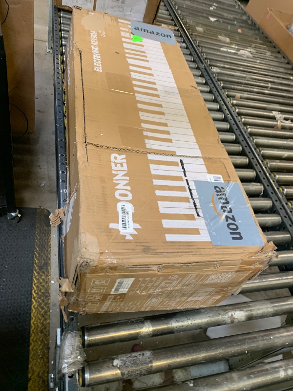 Photo 1 of Donner Keyboard Piano 61 Key, Electric Keyboard Kit with 249 Voices, 249 Rhythms - Includes Piano Stand, Stool, Microphone, Gift for Beginners, Pink(DEK-610S)