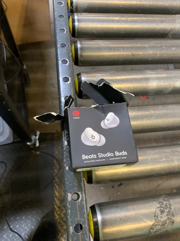 Photo 1 of Beats Studio Buds - True Wireless Noise Cancelling Earbuds - Compatible with Apple & Android, Built-in Microphone, IPX4 Rating, Sweat Resistant Earphones, Class 1 Bluetooth Headphones - White