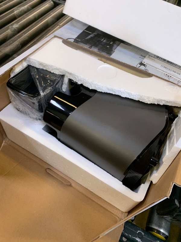 Photo 1 of EanOruus Cold Press Juicer, 5.8" Wide Feed Chute Juice Extractor Machine with 400W, High Juice Yield, Slow Masticating Juicer for Whole Vegetables & Fruits, Dark Grey