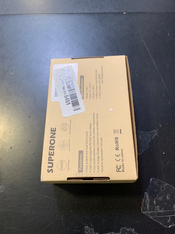 Photo 1 of [2025 Upgraded] Cigarette Lighter Splitter, SUPERONE 180W 2-Socket Cigarette Lighter Adapter with Dual QC3.0 and 20W PD USB C Car Charger Splitter for GPS/Dash Cam/Laptop/iPad/iPhone 17/16/15/14/13/12