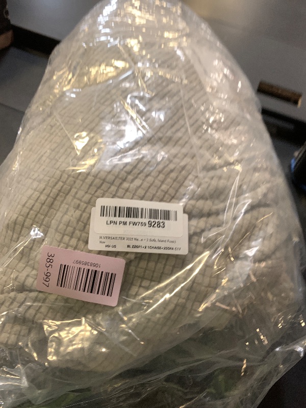 Photo 1 of H.VERSAILTEX Sectional Couch Covers 6 Pieces Stretch Sofa Cover for Sectional Sofa Set Separate L Shaped Couch Cover for Both Left/Right Couch (Seat and Back: 1 Chaise + 2 Sofa, Island Fossi)