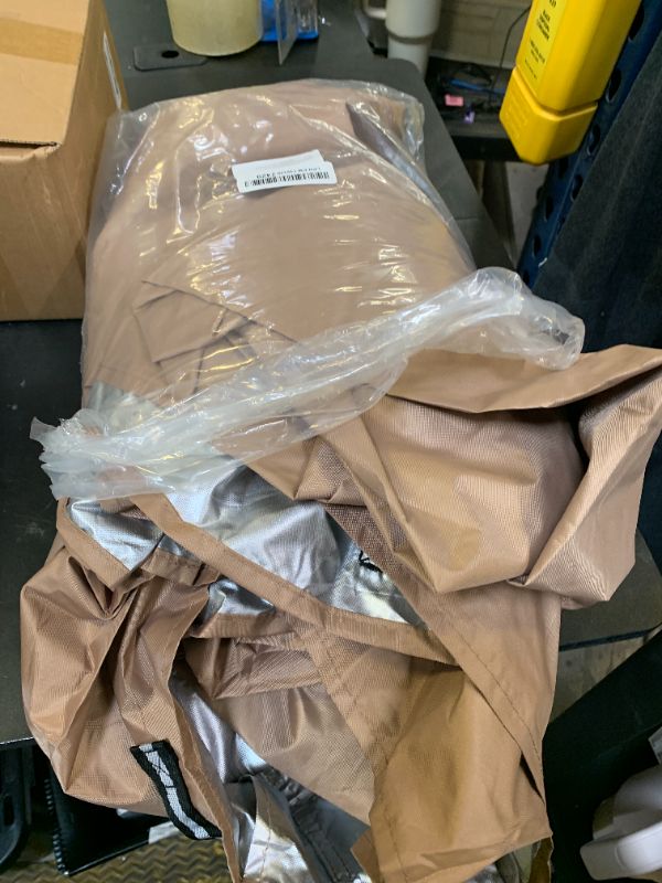 Photo 1 of 10x10ft Replacement Canopy Top with Air Vent, Waterproof & UV Protection Canopy Tent Top Cover for Straight Leg Canopy Frame - for Outdoor, Patio, Event, Trade Show (Khaki, 10x10ft)