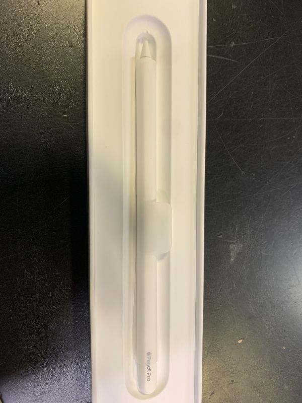 Photo 1 of Apple Pencil Pro: Latest Model - Device Compatibility Check Required - Pixel-Perfect Precision, Tilt and Pressure Sensitivity, Ideal for Note-Taking, Drawing, and Art. Charges and Pairs Magnetically