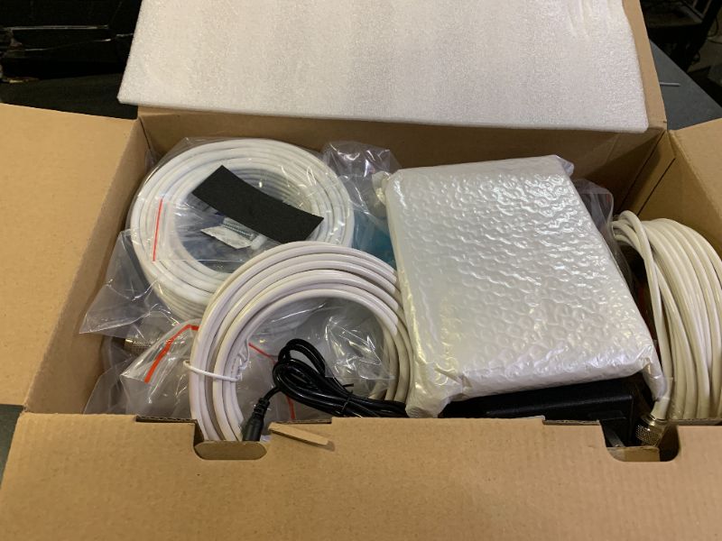 Photo 1 of Cell Phone Booster for Home, Up to 7000Sq. Ft,Cell Phone Signal Booster for Rural Area with 2 Indoor Panel Antennas,Boosts 5G 4G LTE for Home (Dark White)