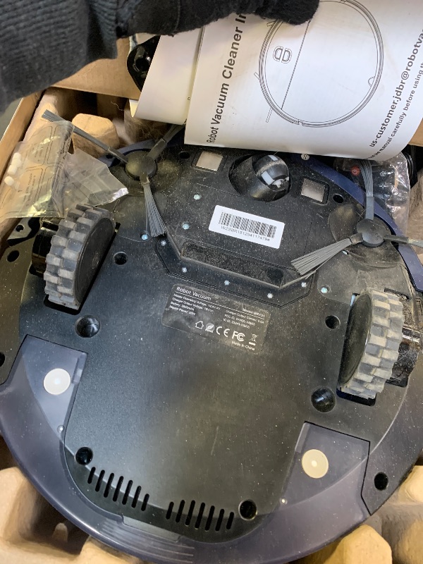 Photo 1 of VERY USED// Robot Vacuum and Mop Combo, 2-in-1 Mopping Robot Vacuum Cleaner with 2300Pa Suction, 2.87'' Slim Design, Wi-Fi/App/Voice Control, 3D Obstacle Avoidance&Self-Charging for Hard Floors, Carpets, Pet Hair