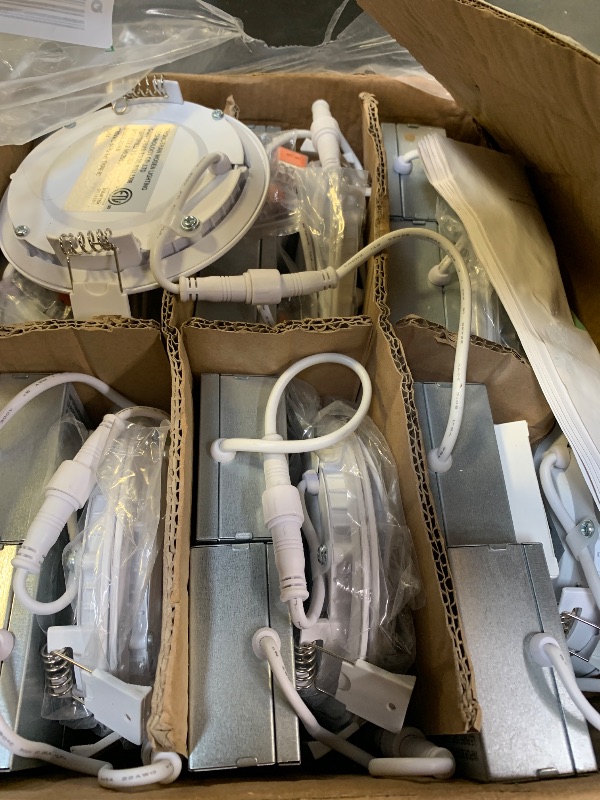 Photo 1 of POWERASIA 12 Pack Smart Recessed Lighting 4 Inch, Ultra-Thin LED Recessed Lighting 9W 700LM Smart Downlight with Junction Box, Compatible with Alexa/Google Assistant - ETL and Energy Star Certified