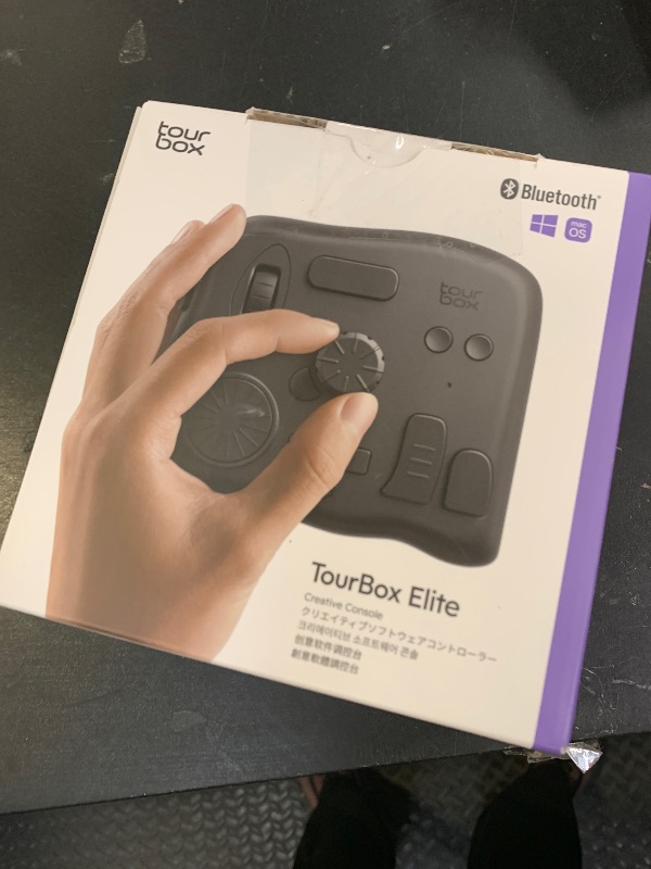 Photo 1 of TourBox Elite - Bluetooth Video Editing Controller Color Grading Speed Editor, Intuitive Control, Professional Digital Creator Console for DaVinci, Premiere, Final Cut Pro and More, Mac/PC (Black Set)