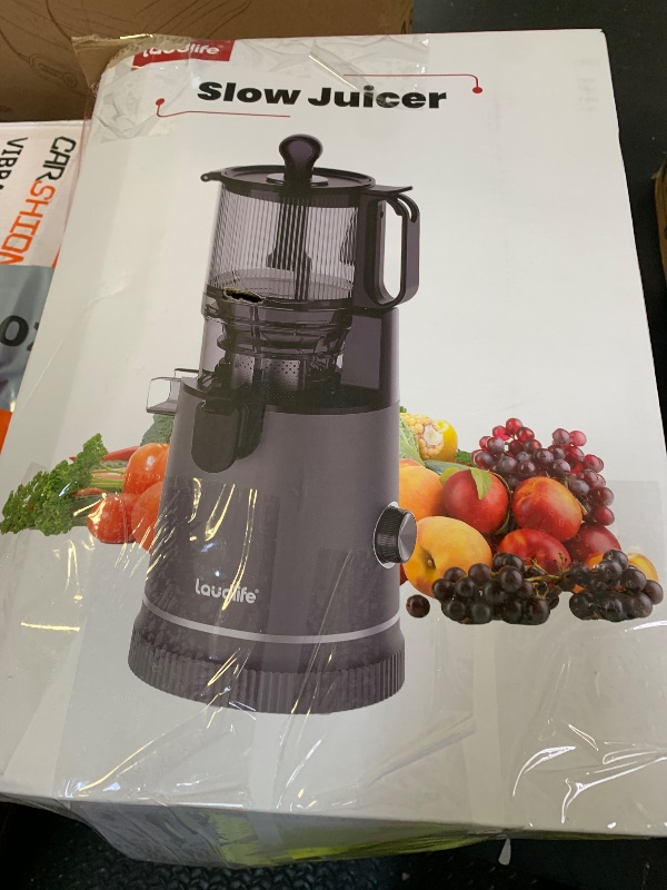 Photo 1 of LAUDLIFE Cold Press Juicer Machine, 5.9" Wide Feed Chute Juice Extractor, 80 oz Large Hopper, Easy to Clean & High Juice Yield, BPA Free, Slow Masticating Juicer for Whole Fruits & Vegetables
