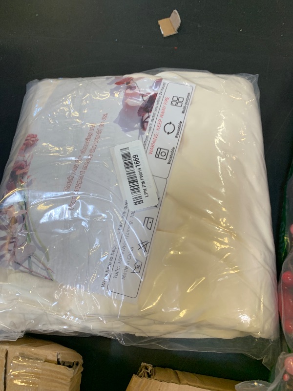 Photo 1 of 10x10ft Wrinkle Free Ivory Backdrop Curtain for Parties Soft Fabric Drapes Wedding Ivory Curtain Backdrop for Birthday Party Decorations Background for Photography 5x10ft,2 Panels